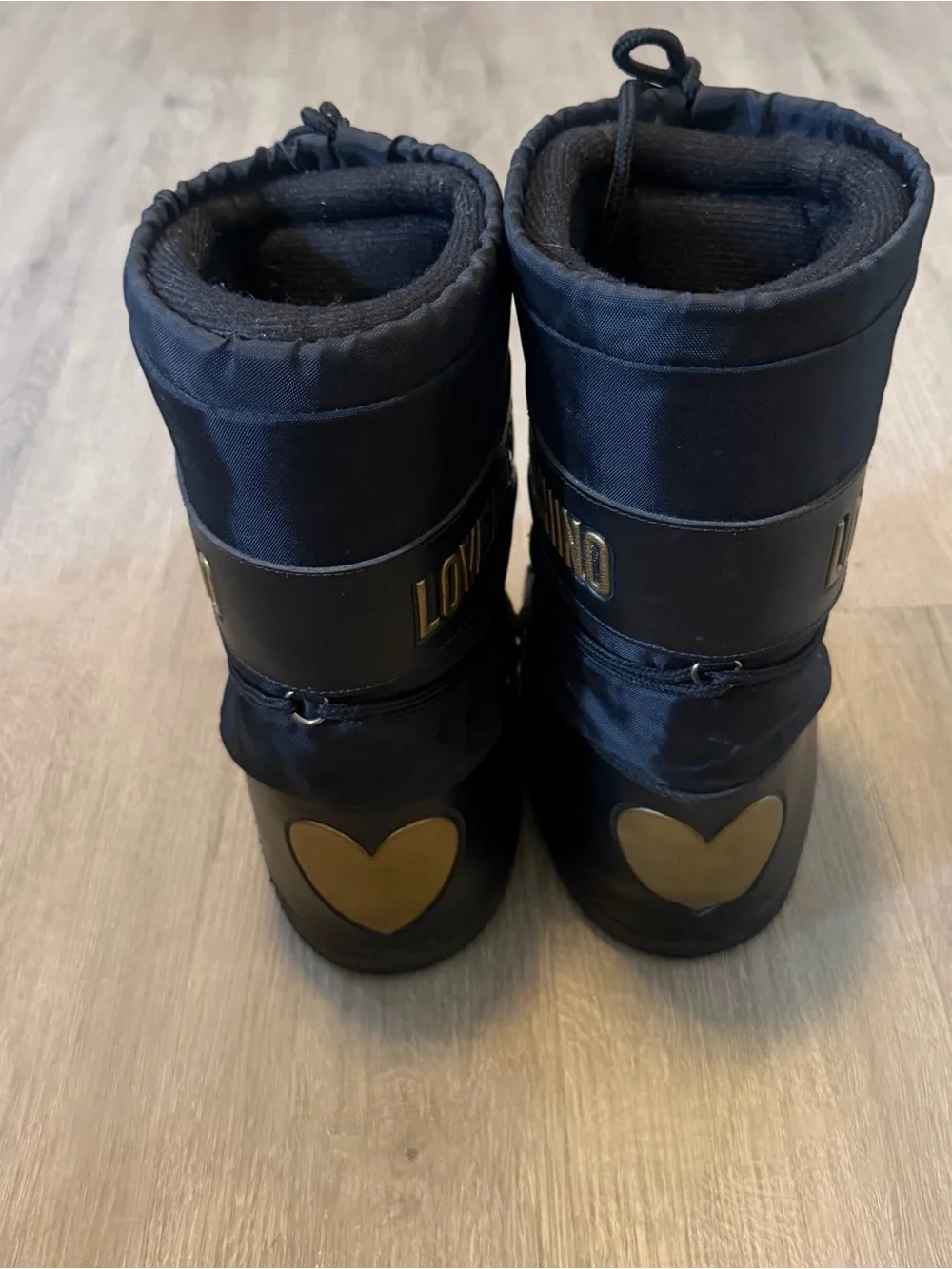 Love Moschino Black Logo Snow Boots - Sz 35-37| Cozy Winter Apres Ski